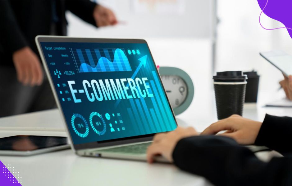 Infographics highlight increased worker productivity and sales through outsourcing ecommerce projects delivering results.