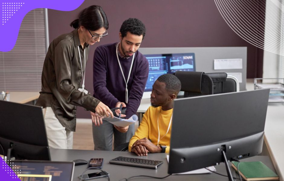 An access database programmer trains other employees on updates for a client's to accommodate their future growth plans.