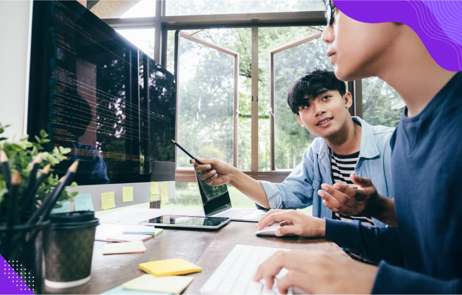 Cambria developers collaborating to deliver digital transformation through expertise and rapid approaches to web development.