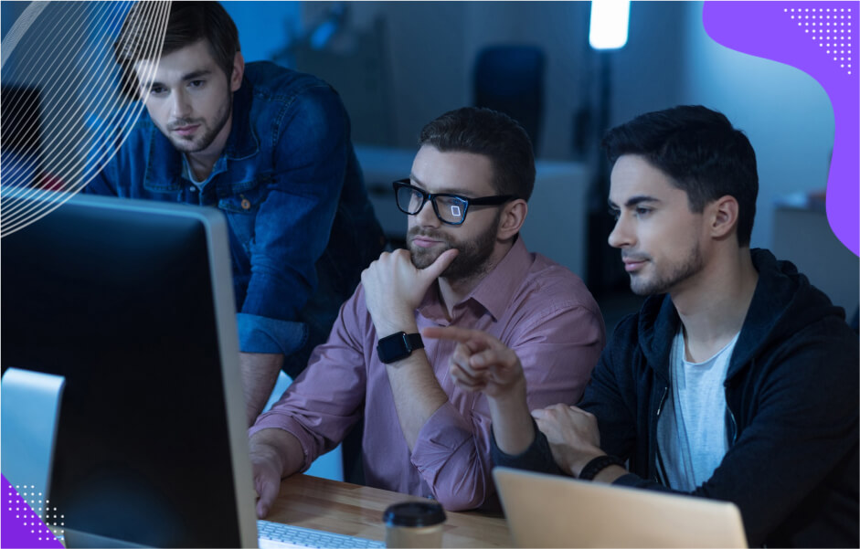A group of software developers perform a seamless mysql migration with guidance from mysql consultants.
