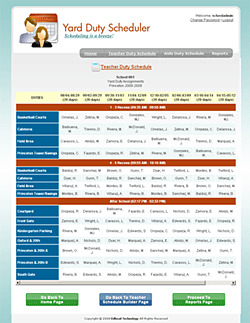 Yard Duty Scheduler