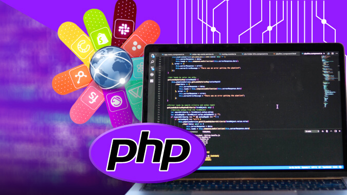 Computer code in PHP to build websites and online businesses, to create CRM solutions, and to generate XML or CSV files.