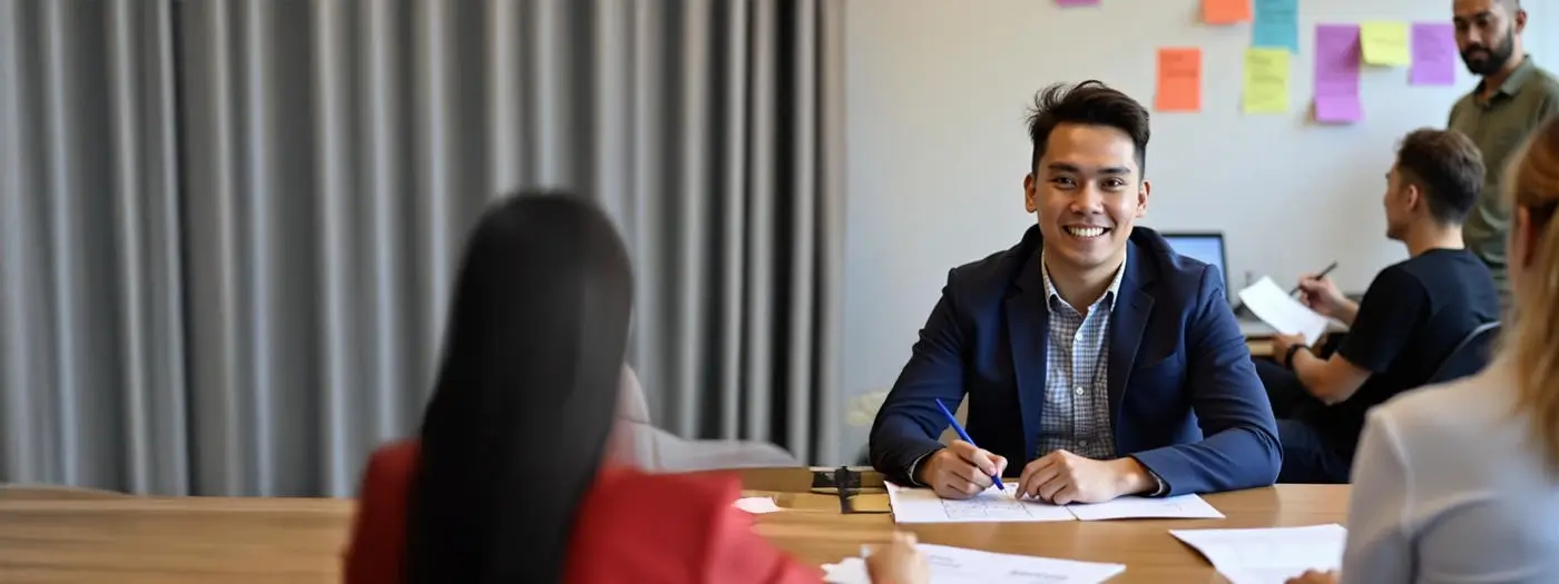 A programmer typing Python code on a laptop as his team transitions from legacy systems to Python for innovation.