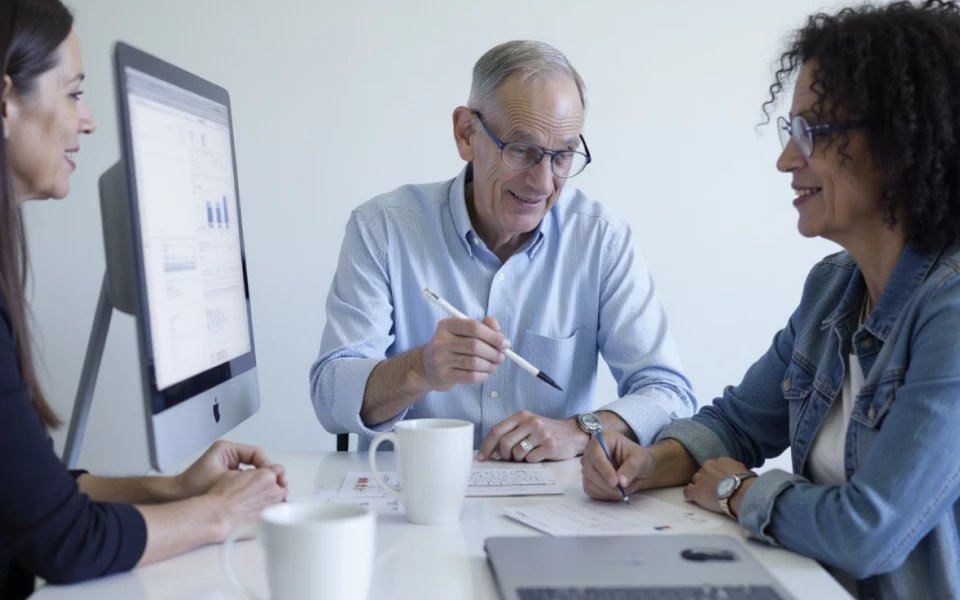 Delphi specialists analyzing code and consulting with each other as they strengthen an enterprise application.