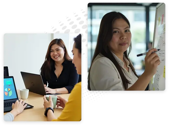 A software development company architect uses Python to open a door to the future for a waiting client.