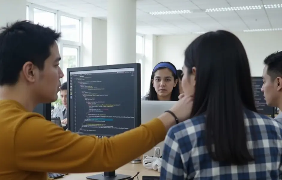 Project managers planning timelines, depicting enhanced planning through IT outsourcing.