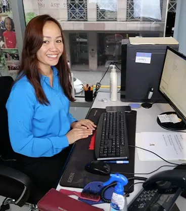 Cambria developers reviewing code intently, showing how seamlessly Cambria teams collaborate.