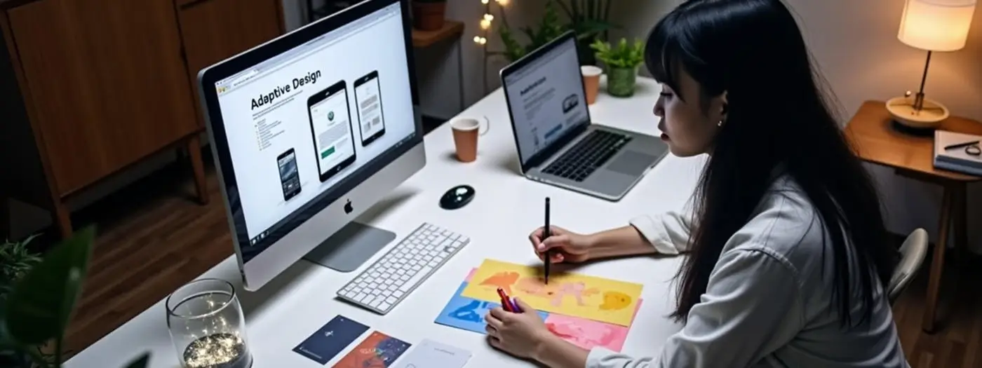 Cambria employee designing UI UX website