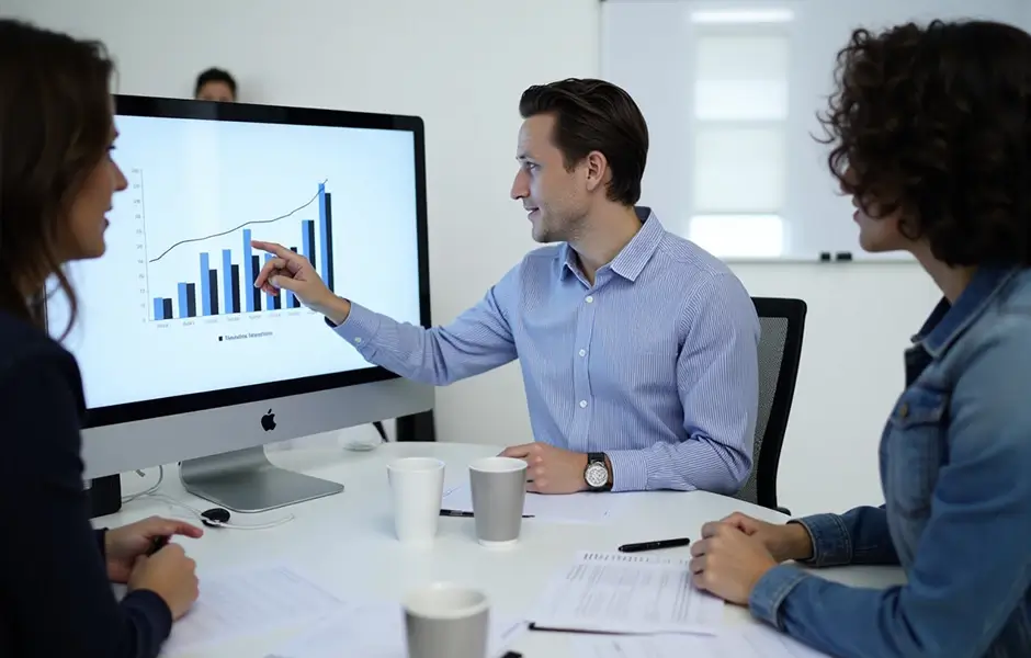 Dashboards provide transparency into key metrics tracking software project progress and investment ROI.