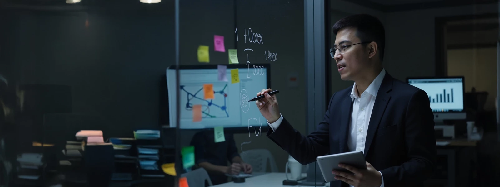 A programmer typing Python code on a laptop as his team transitions from legacy systems to Python for innovation.