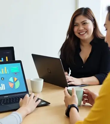 Custom website development team planning a tailored digital solution